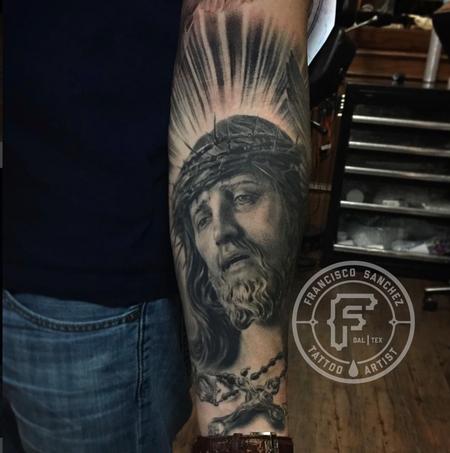 Tattoos - Realistic Jesus Portrait Tattoo - 131096